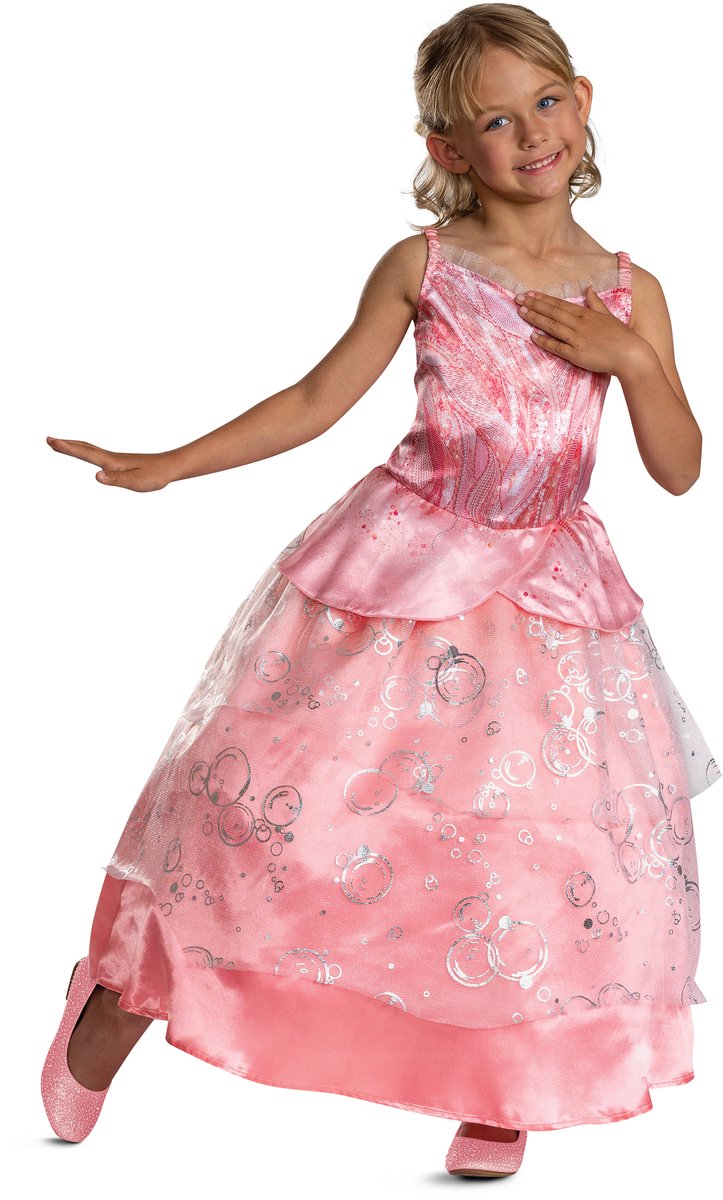 Disguise - wicked - glinda roze jurk classic kinderkostuum m (7-8 jaar)
