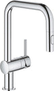 Grohe minta keukenkraan - met uittrekbare handdouche - 2 straalsoorten - chroom