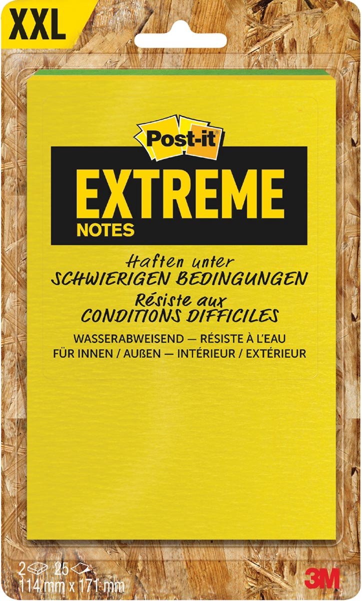 Post-it plaknotitie ext57m-2-frge 171 mm x 114 mm geel, groen, oranje, turquoise 50 vellen