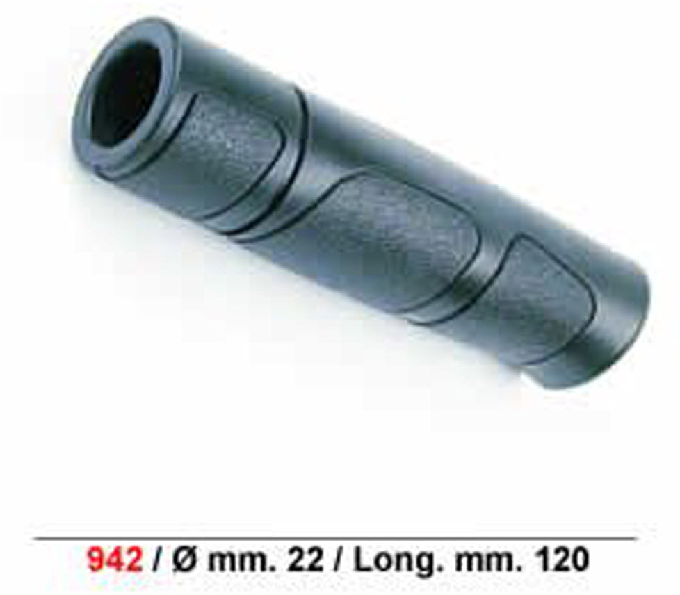 Pro grip handvat sportief lang met snijrand - zwart (per stuk)