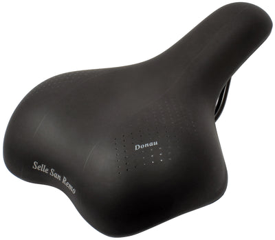Selle san remo fietszadel donau voor stads- trekkingfietsen - zwart (werkplaatsverpakking)
