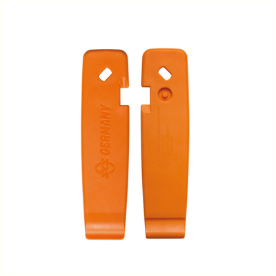 Sks bandenlichters set - kunststof - met sv-sleutel en av-ontluchter - oranje - 3 stuks