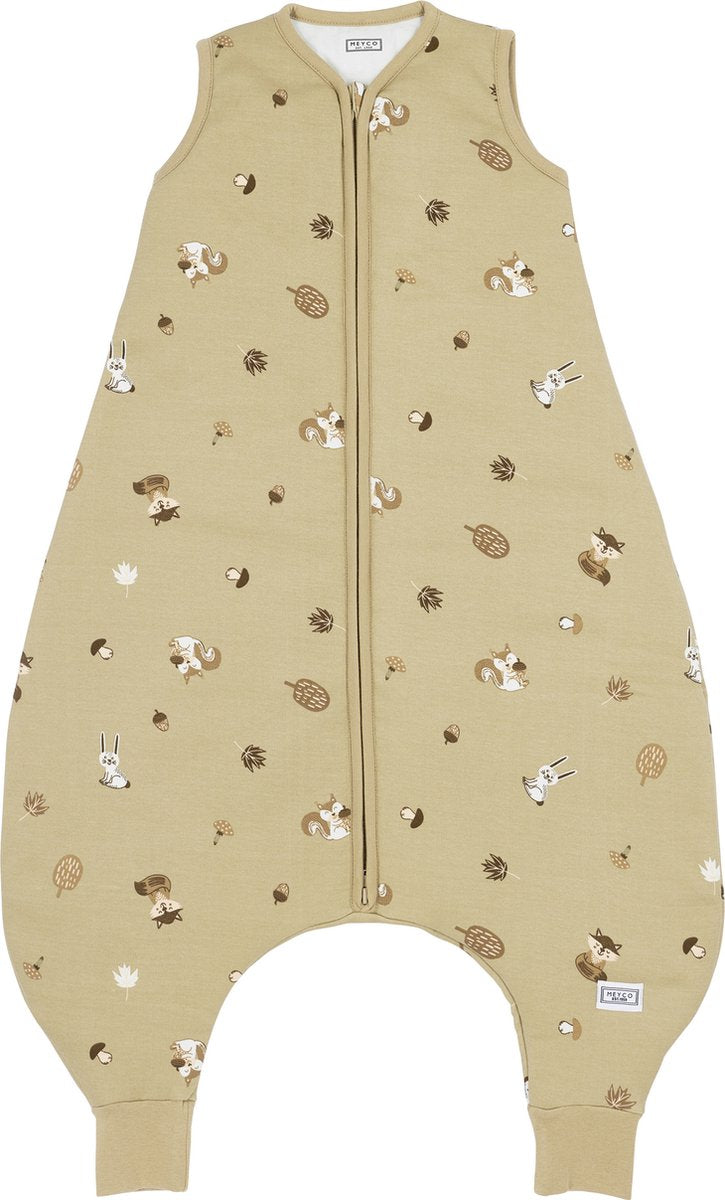 Meyco baby forest animals baby winter slaapoverall jumper - sand - 104cm - 2.0 tog