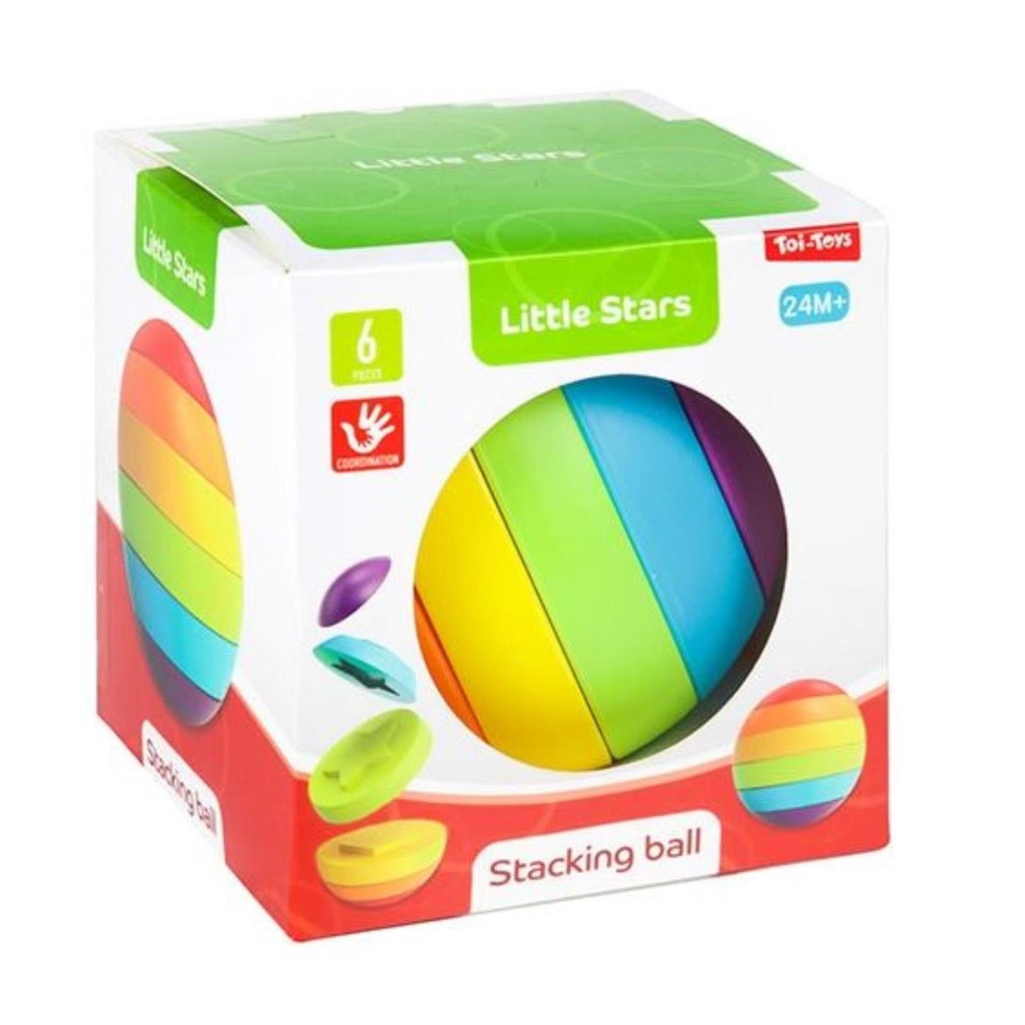 Toi-toys little stars stapeltoren puzzelbal 6-delig