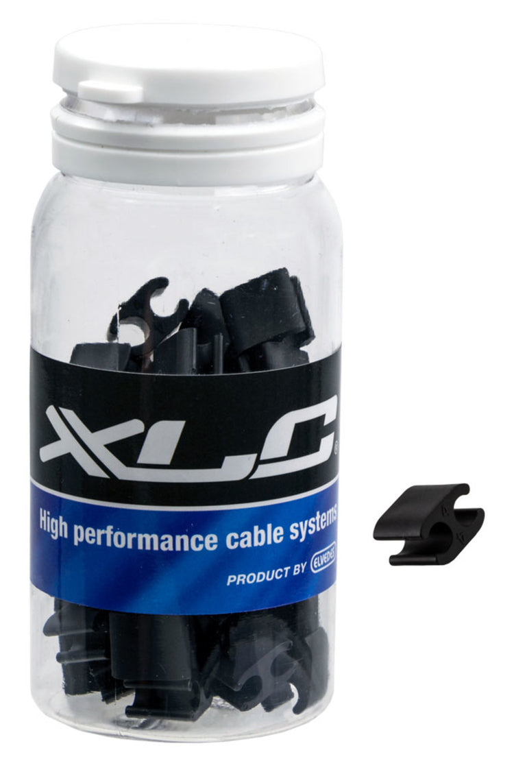 Xlc kabed duo kabelclip pvc 4.1 4.1mm zw pot a 50