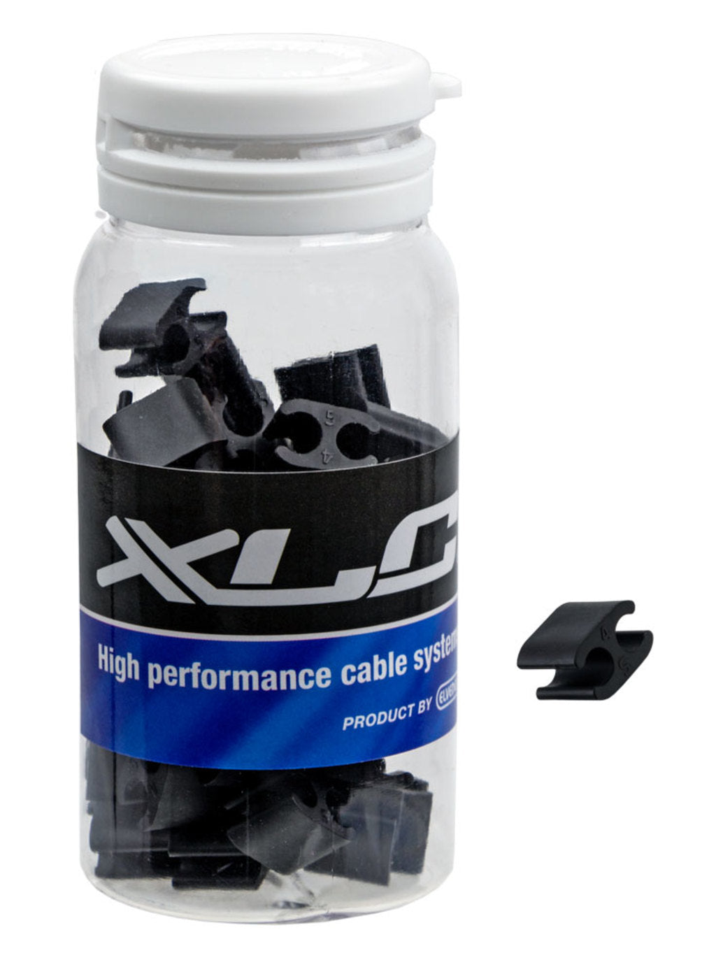 Xlc kabed duo kabelclip pvc 4.1 5.0mm zw pot a 50