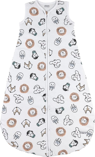Meyco baby animal baby slaapzak rond gevoerd - multicolour - 98cm - 2.5 tog