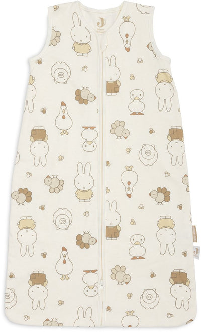 Jollein slaapzak baby mouwloos 90cm - jersey - miffy family farm