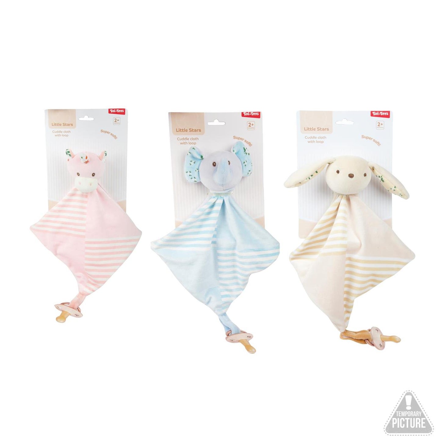 Toi-toys little stars baby knuffeldoek met lus -soft- 3ass