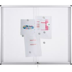E-vision vergrendelbaar notitiebord master vision 15xa4 bi-office magnetisch grijs trans