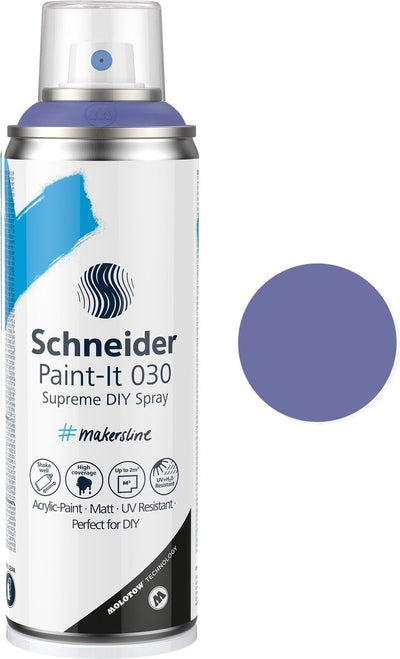 Schneider schrijfwaren schneider spuitbus verf - paint-it 030 - diy spuitverf - acrylverf - 200ml - blauw lila - s-ml-03050023
