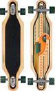 Nijdam longboard drop-through 36 - echo coco - hout - zwart oranje
