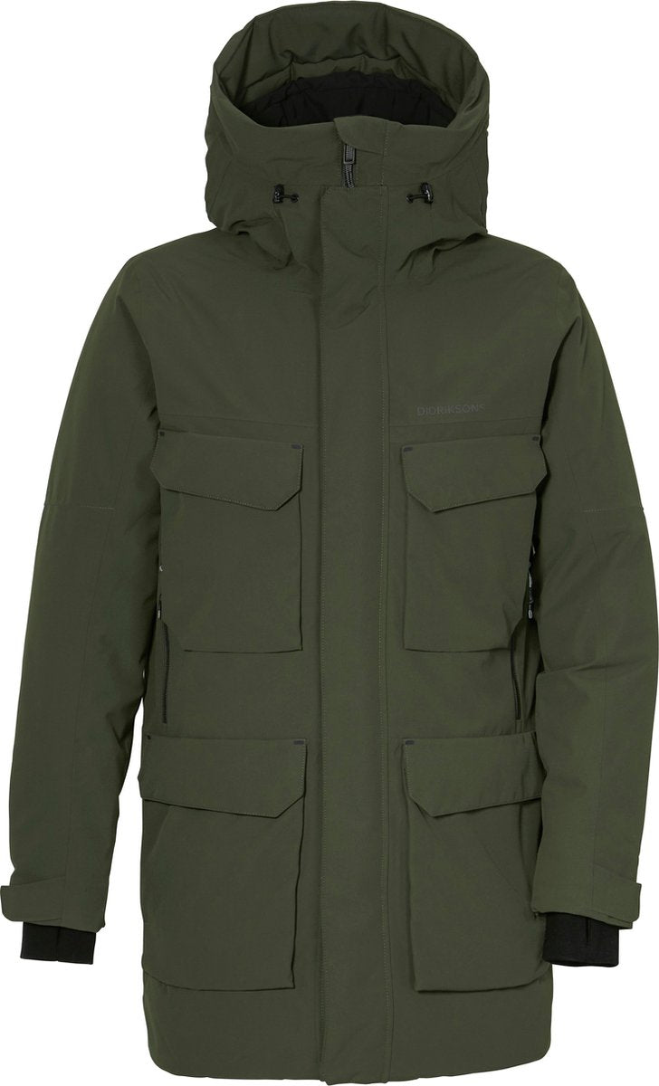 Didriksons drew usx parka 8 heren outdoorjas - deep green