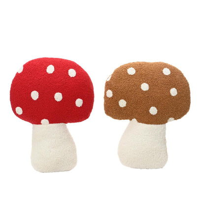 Decoris kussen paddenstoel polyester 37x32x5cm