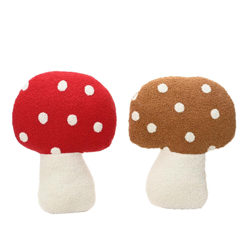 Decoris kussen paddenstoel polyester 37x32x5cm