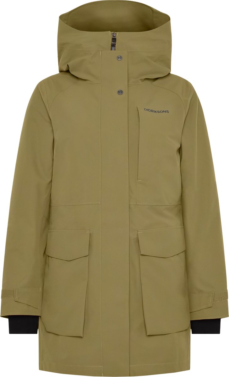 Didriksons harriet wns parka dames outdoorjas - olive green 38
