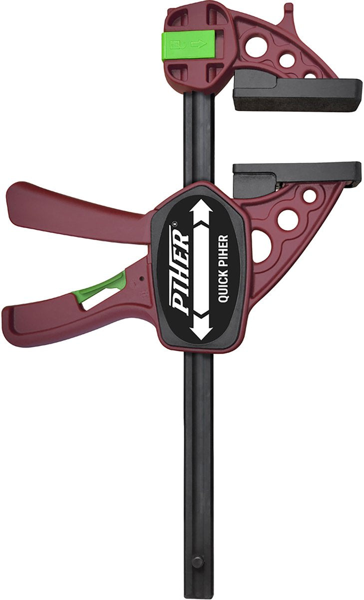 Piher extra quick eenhandslijmtang set - lichte lijmtangen voor snel en eenvoudig klemmen - omkeerbaar - klemkracht 150 kg - 30 cm klembereik - 2 stuks