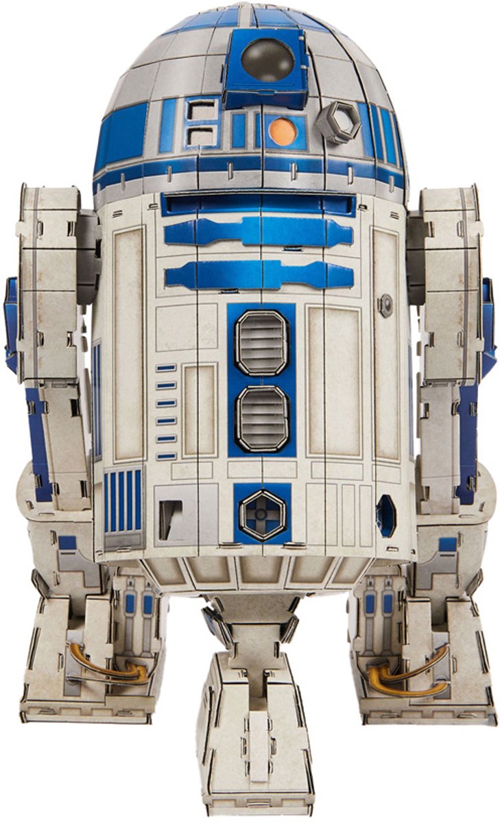 4d build star wars - r2-d2 - 3d puzzel - 201 stuks - kartonnen bouwpakket