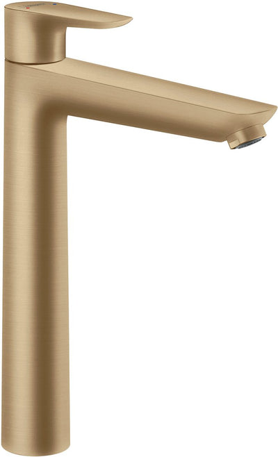 Hansgrohe talis e - wastafelmengkraan - ééngreeps bediening - met trekwaste - 240mm maat - brushed bronze