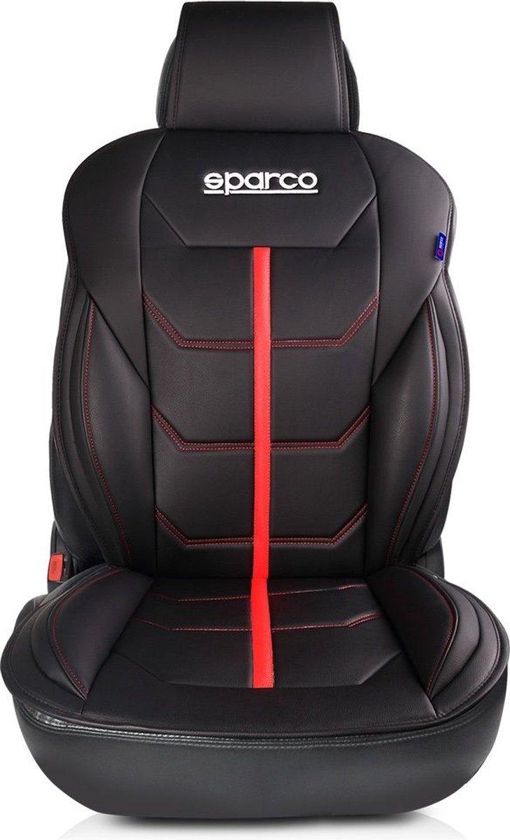 Sparco autostoelhoes zwart rood - per stuk - autostoel kussen