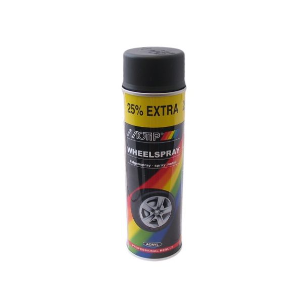 Motip spuitbus 400ml wheelspray mat-zwart
