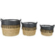 Gerkimex mandenset 3-delig naturel antraciet ã˜34xh28 ã˜31x424 ã˜27xh20cm