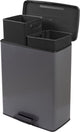Curver deco bin duo pedaalemmer 26l+26l cool grey