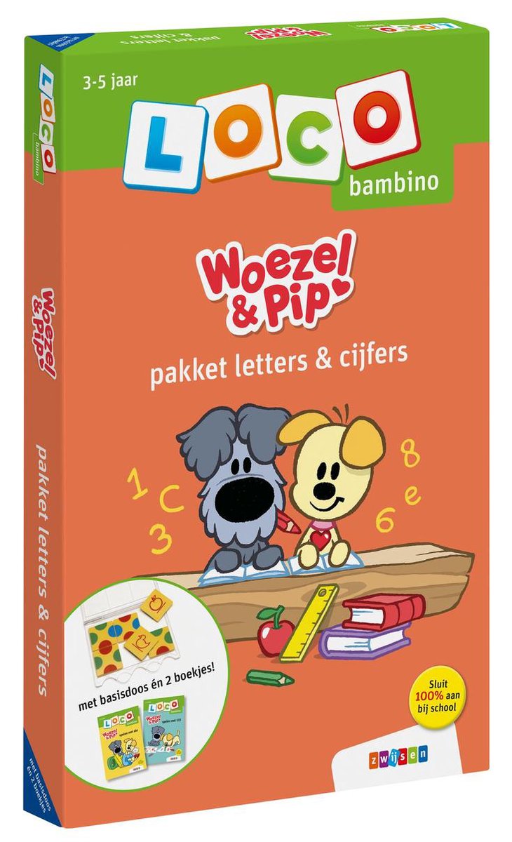 Loco bambino - pakket - woezel pip - letters cijfers - 3-5 jaar