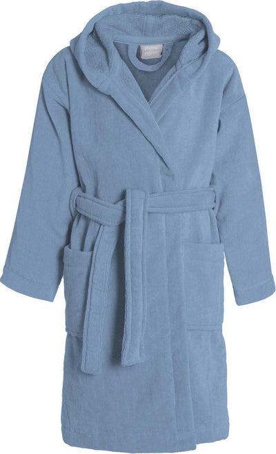 Seahorse - pure badjas kinderen - badstof - katoen - capuchon - unisex - denim - 158 164