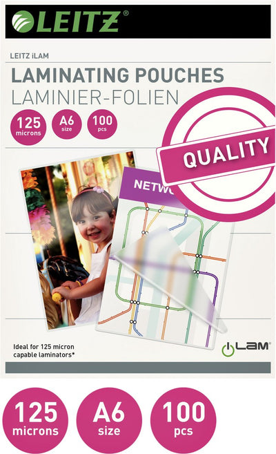 Leitz lamineerhoezen - a6 - 125micron - 100 stuks