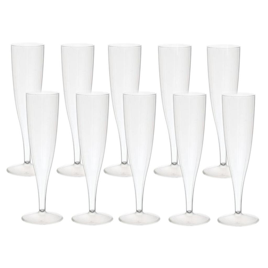 Duni crystallo champagneglazen 13.5 cl 10 stuks transparant