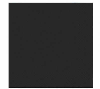Duni servetten zwart 33x33cm 3-laagstissue fsc pak a 20 servetten