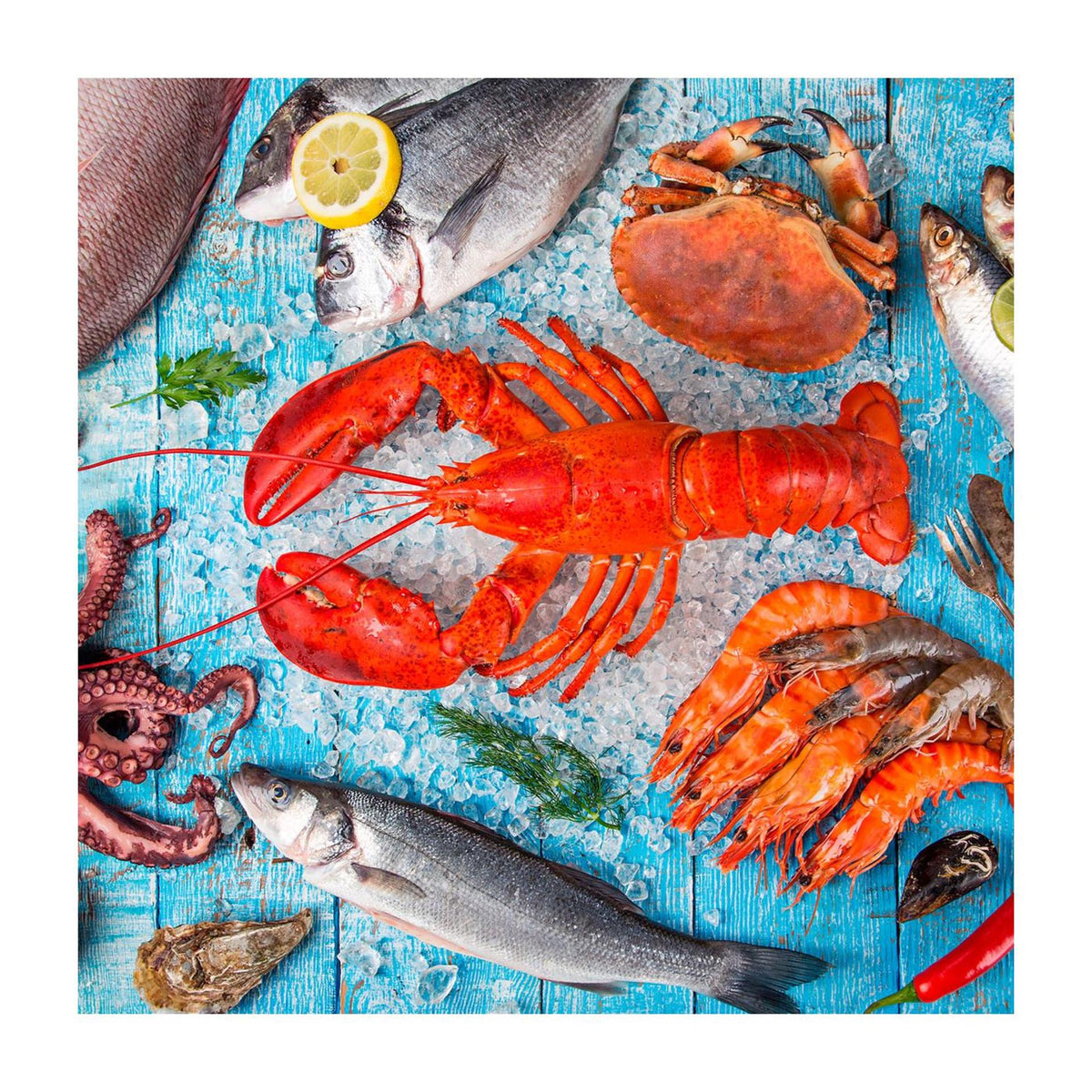 Duni servetten seafood 33cm