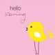Duni paasservet hello spring roze geel 33x33 cm