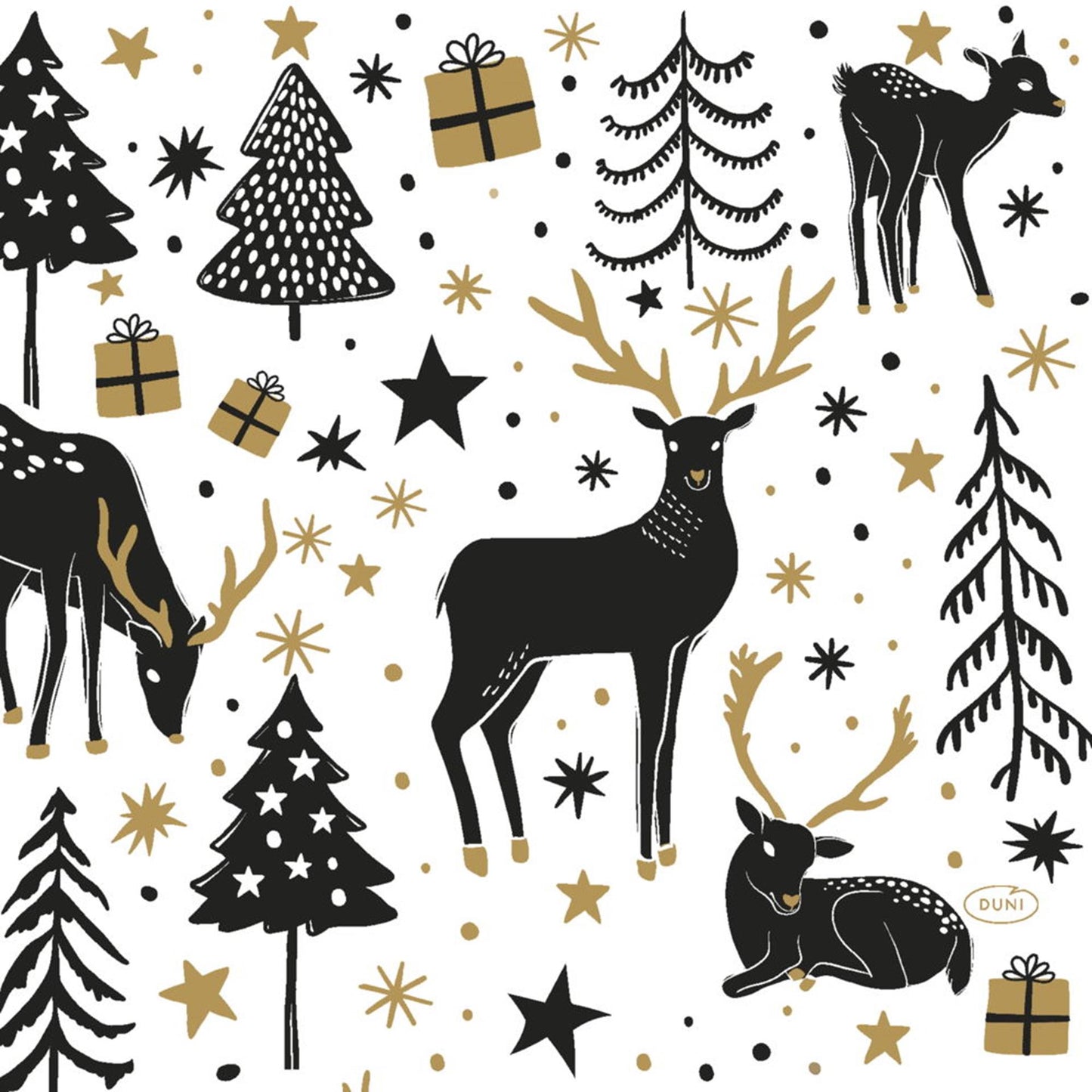 Duni servetten magic winter 24x24cm