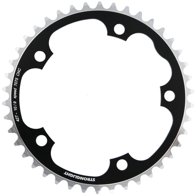 Stronglight kettingblad zircal 7075 t6 chainring 7075t6 black 130 mm lochkr. 42z.