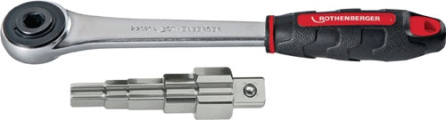 Rothenberger stapsleutelset | maat 3 1 inch | aandrijfvierkant 1 2 inch | met ratel | 1 stuk - 73297 - 73297