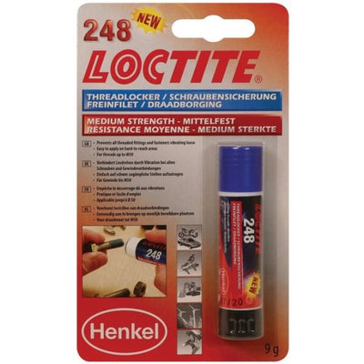 Loctite schroefbeveiliging 248 screw-on. stick 9g medium-strength