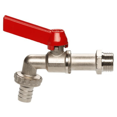 Gardena kogel-uitloopventiel 1 2 waterkraan (zilver rood, 7332-20)