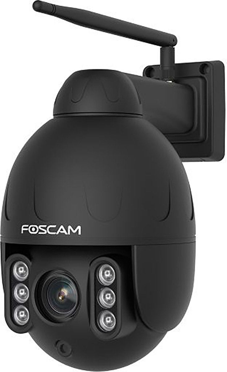 Foscam sd4 beveiligingscamera buiten – 4mp ptz ip camera – 4x optische zoom – dual-band wifi – 2-weg audio – nachtzicht 50m – persoonsdetectie – ip66 – alexa google assistant – zwart