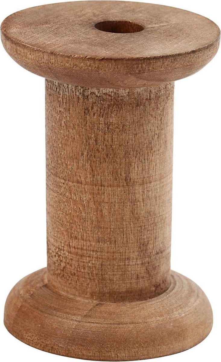 Creotime houten spoel - 70 mm hoog - 30+48 mm diameter - houten spoel voor creatief handwerk - 10 stuks