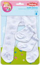 Heless poppenmaillot en sokken polyester wit zilver 28-35 cm