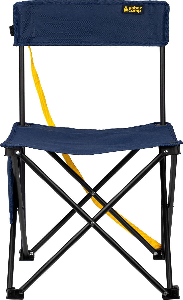 Abbey camp campingstoel opvouwbaar - laag - blauw - 40x40x65cm - 80 kg