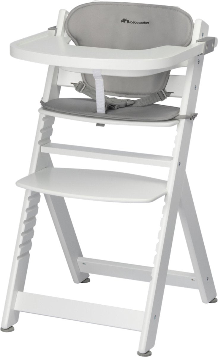 Bebeconfort timba met verkleinkussen - kinderstoel - white grey - 6 maanden tot 10 jaar oud