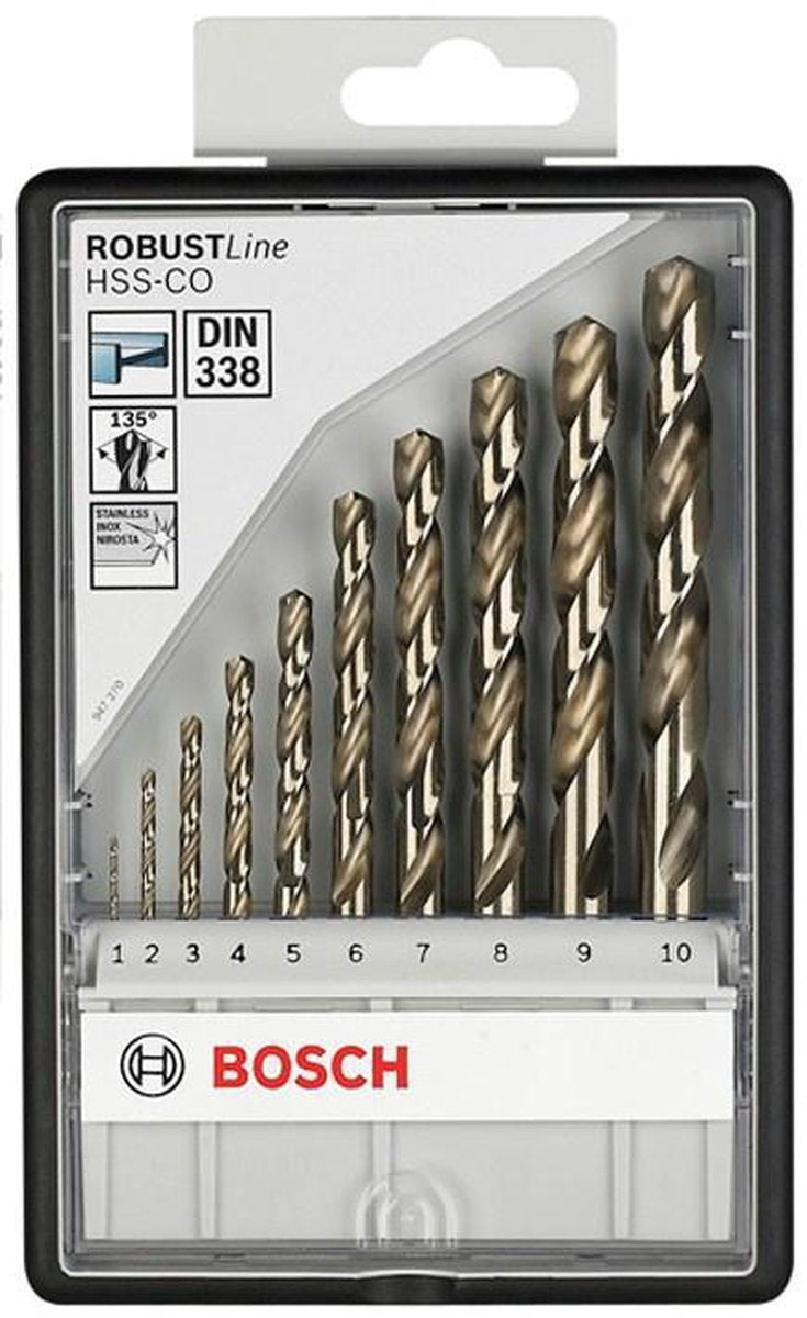 Bosch robustline hss-co set 1-10mm ( 10 )