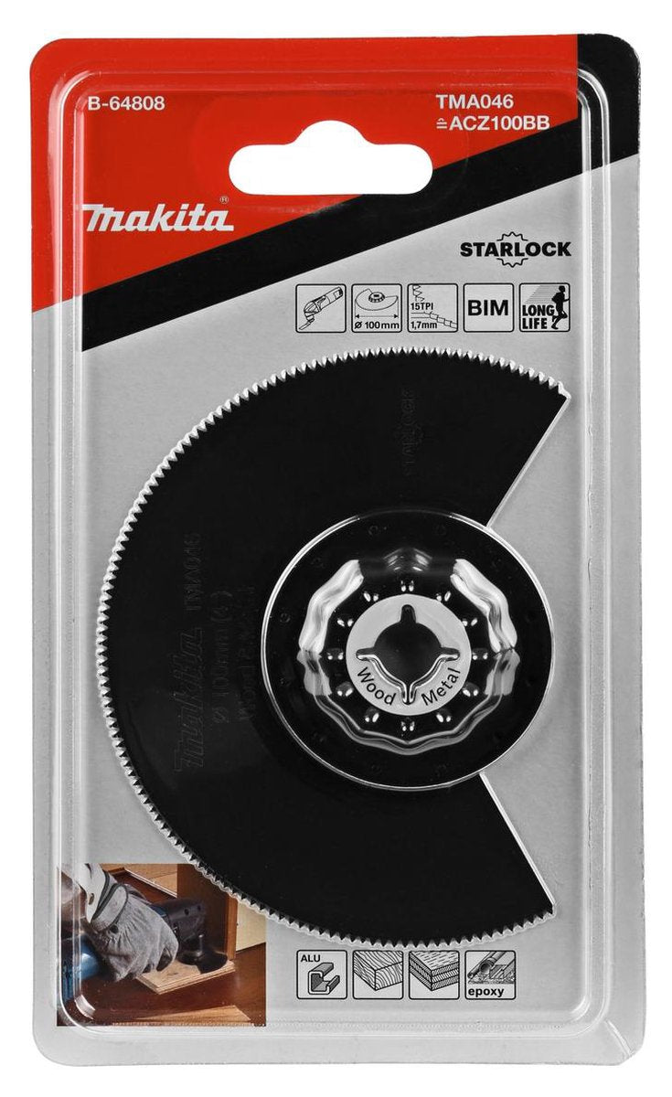 Makita accessoires makita b-64808 tma046 segmentzaagblad 100mm hout staal