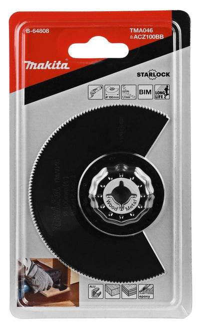 Makita accessoires makita b-64808 tma046 segmentzaagblad 100mm hout staal