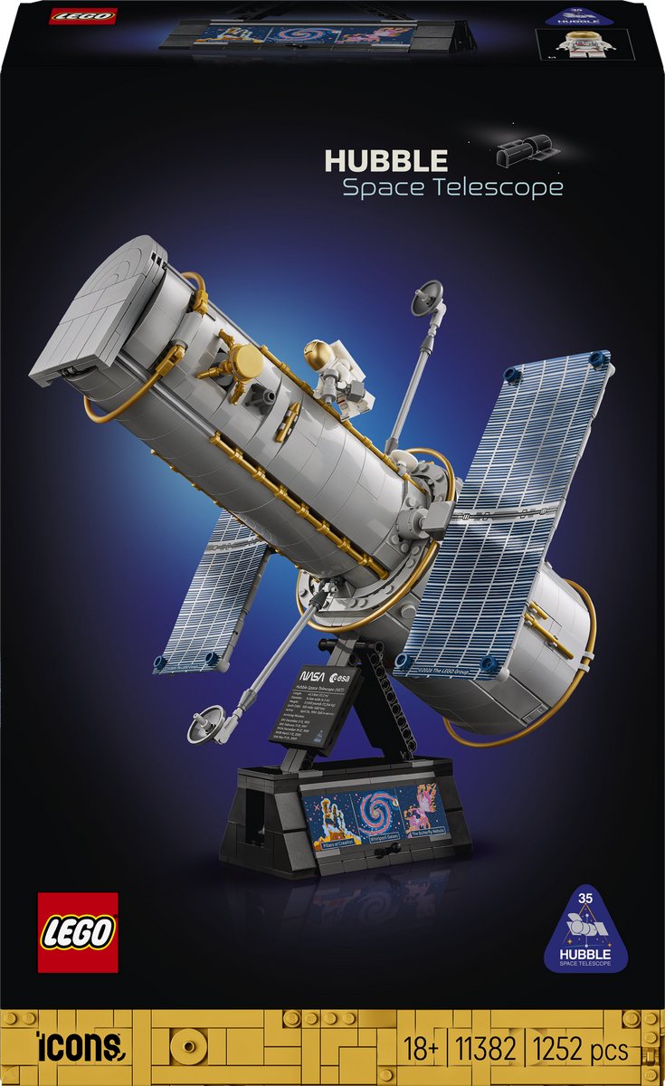 Lego icons ruimtetelescoop hubble ruimte bouwpakket voor volwassenen 11382