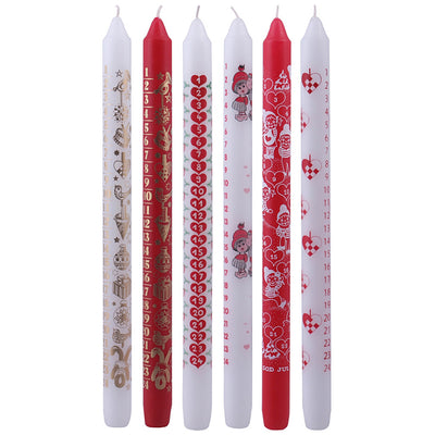 Https: www.cchobby.nl adventkaarsen-h-30-cm-d-22-mm-rood-wit-24-stuk-1-doos
