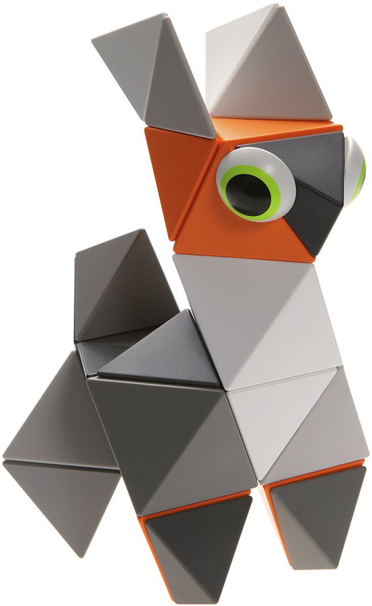 Trido - greyscale orange large - magneetblokken